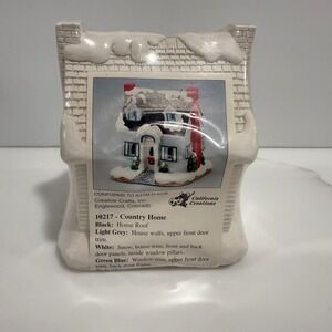 RARE California Creations 10217‎ Country Home Snow Ready to Paint Village Sealed